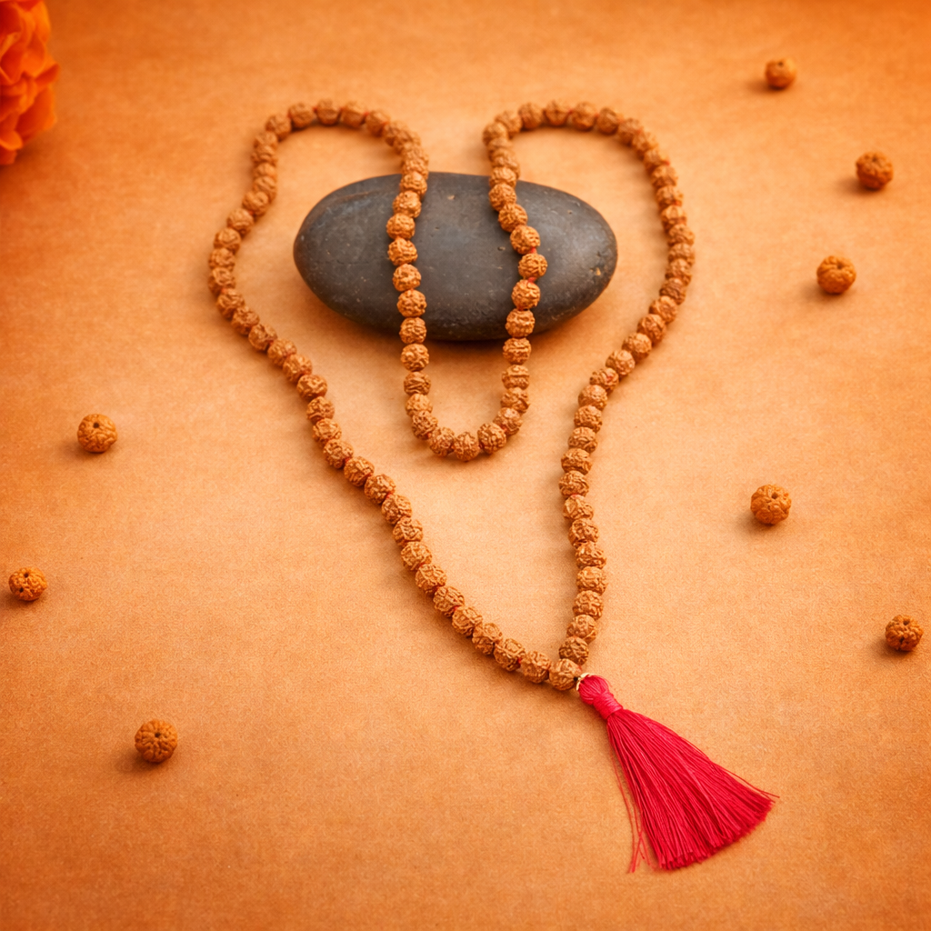 Rudraksha Mala | 5 Mukhi Indonesian 108 Beads (8mm)