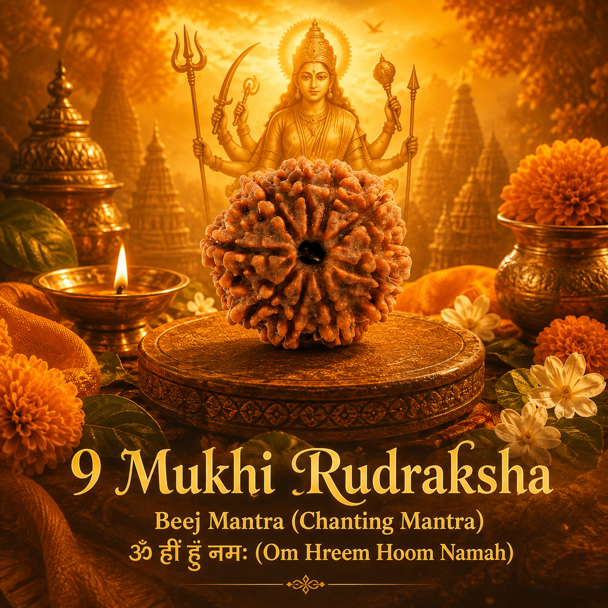Nepali 9 Mukhi Rudraksha