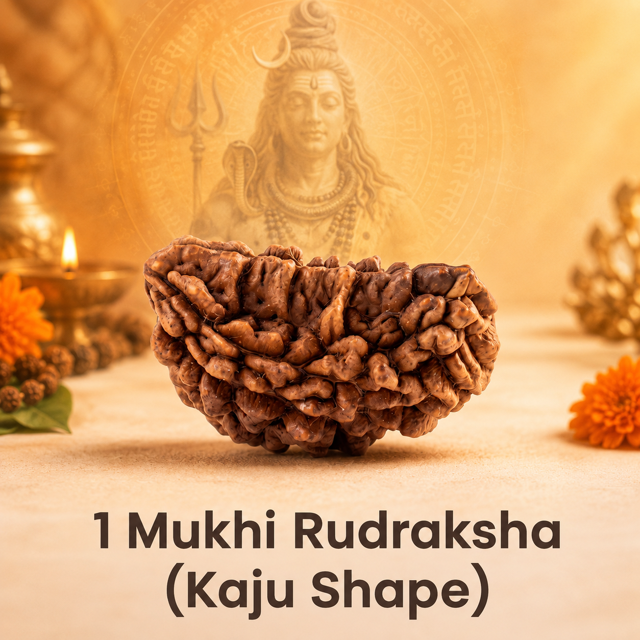 1 Mukhi Rudraksha (Kaju Dana Shape)