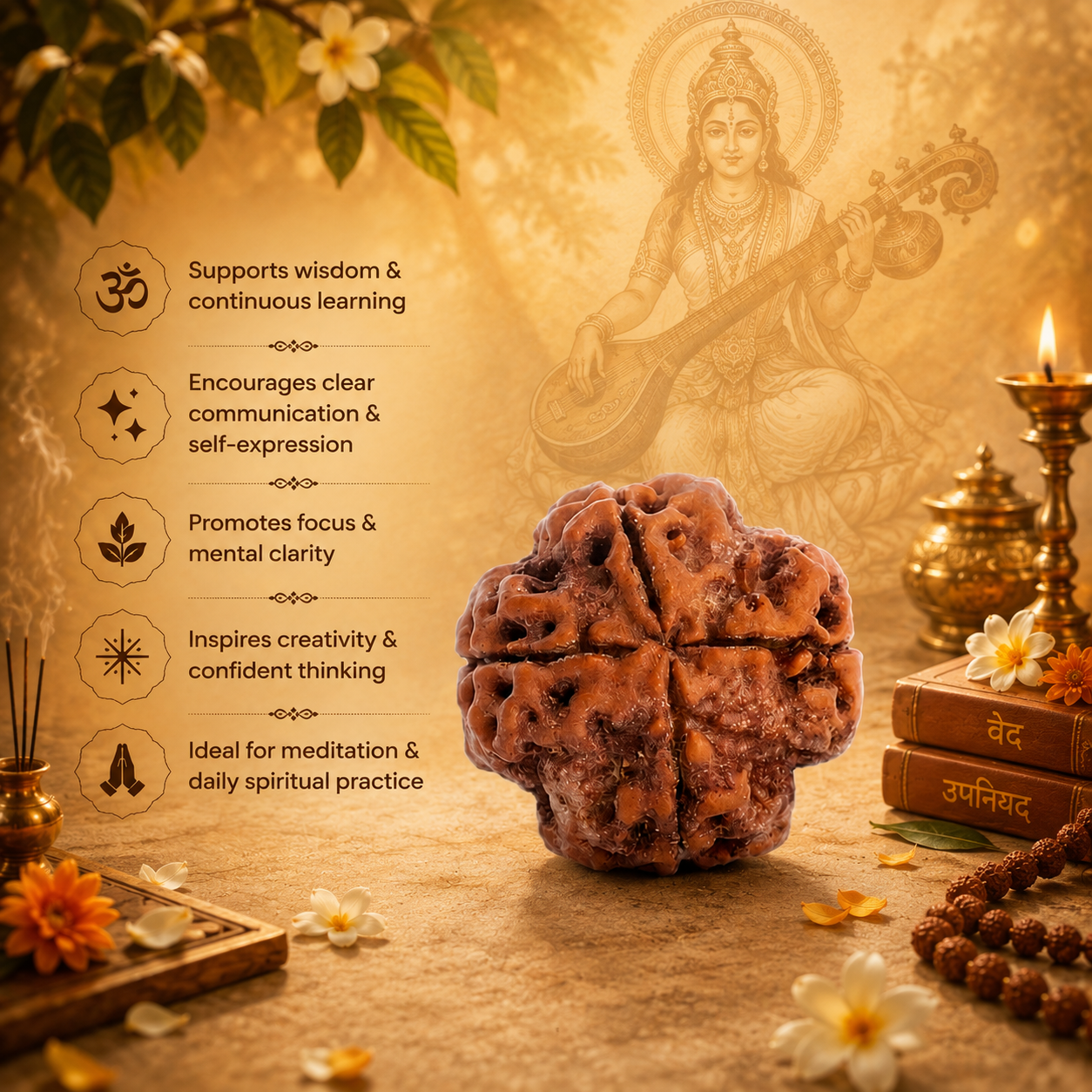 Nepali 4 Mukhi Rudraksha - Image 2