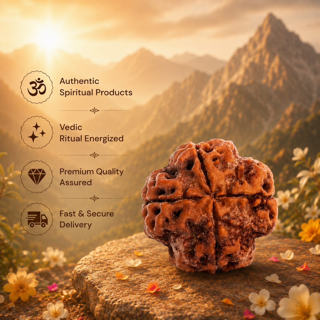 Nepali 4 Mukhi Rudraksha - Image 3