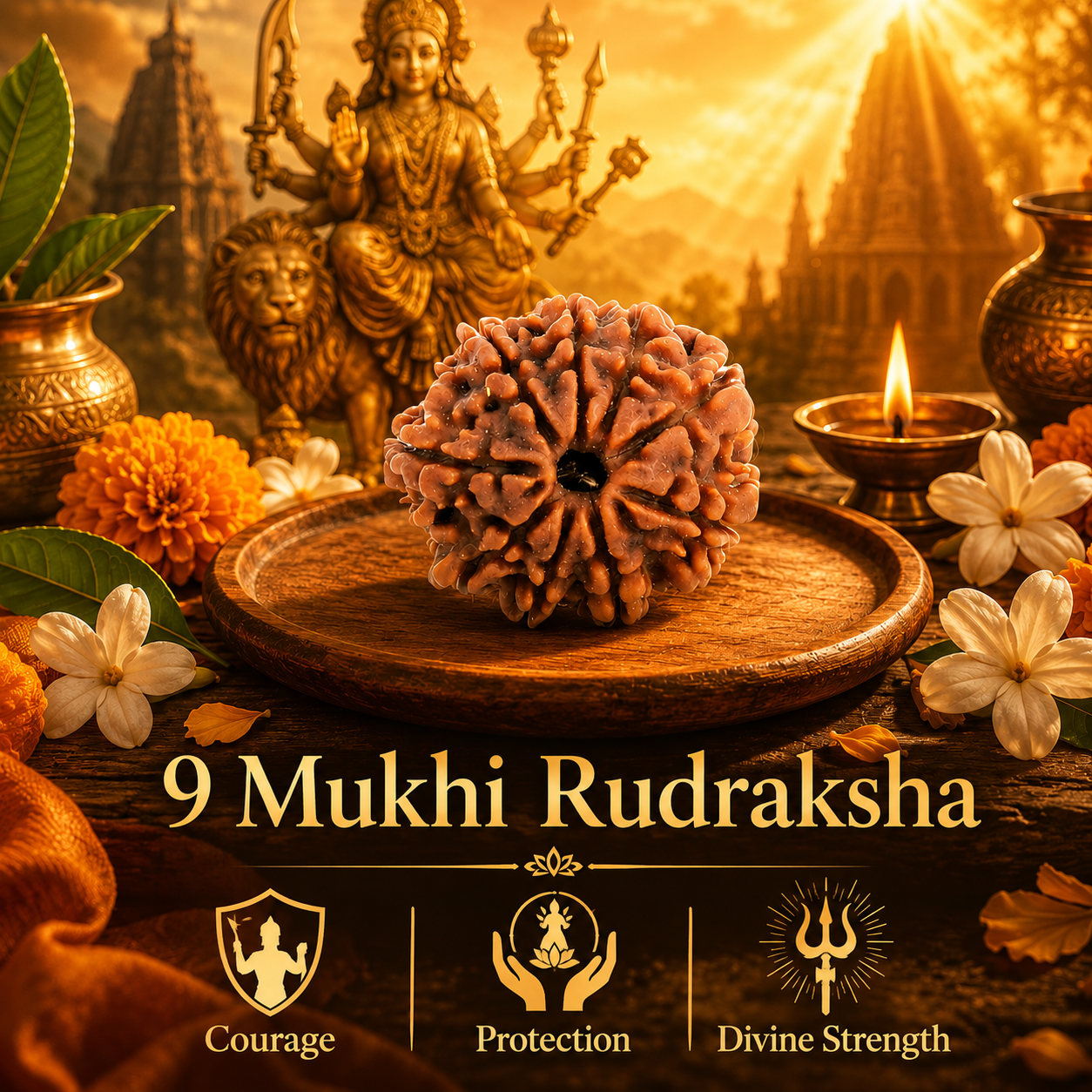 Nepali 9 Mukhi Rudraksha - Image 1