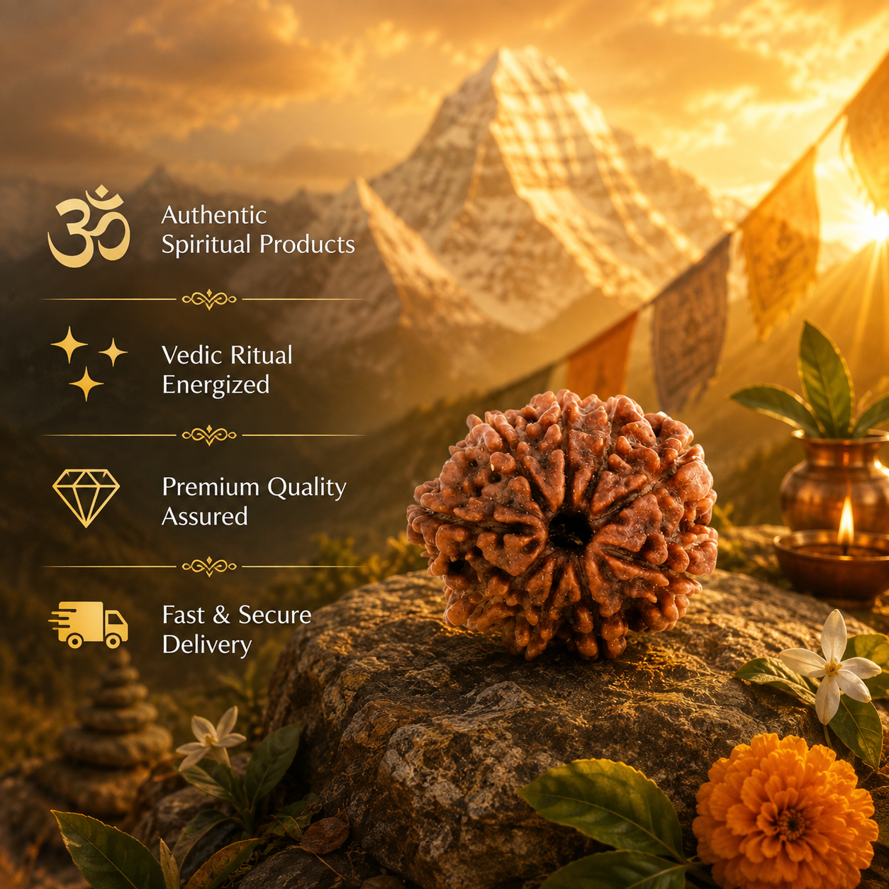 Nepali 9 Mukhi Rudraksha - Image 3
