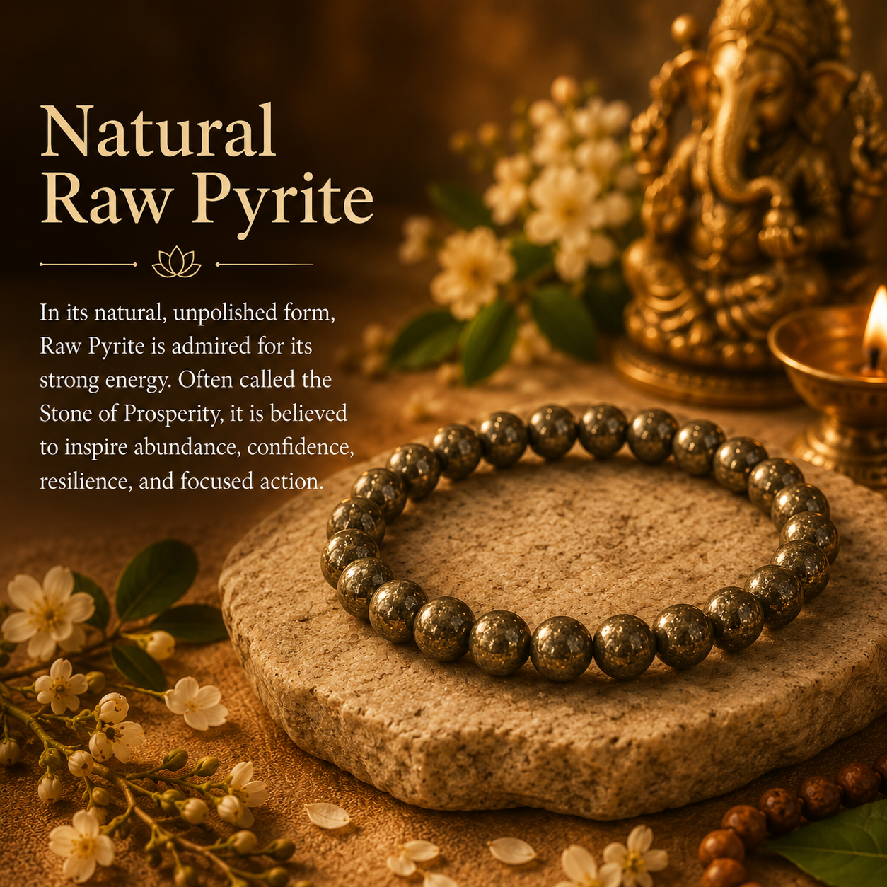 Raw Pyrite Bracelet - Image 2