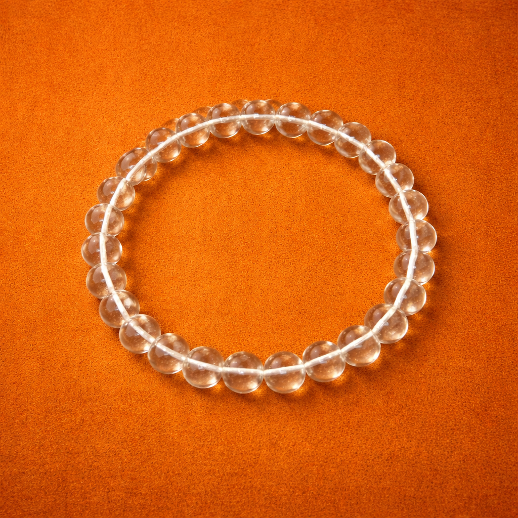Natural Sphatik Bracelet (8mm, Unisex) - Image 1