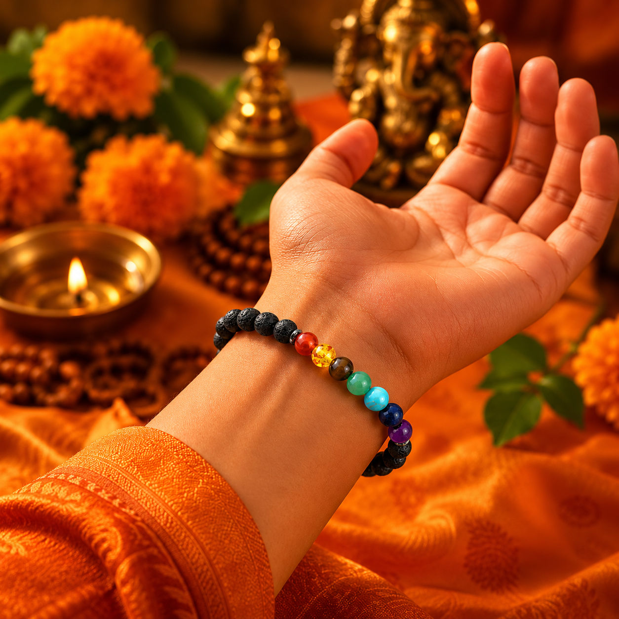 7 Chakra Lava Bracelet - Image 2