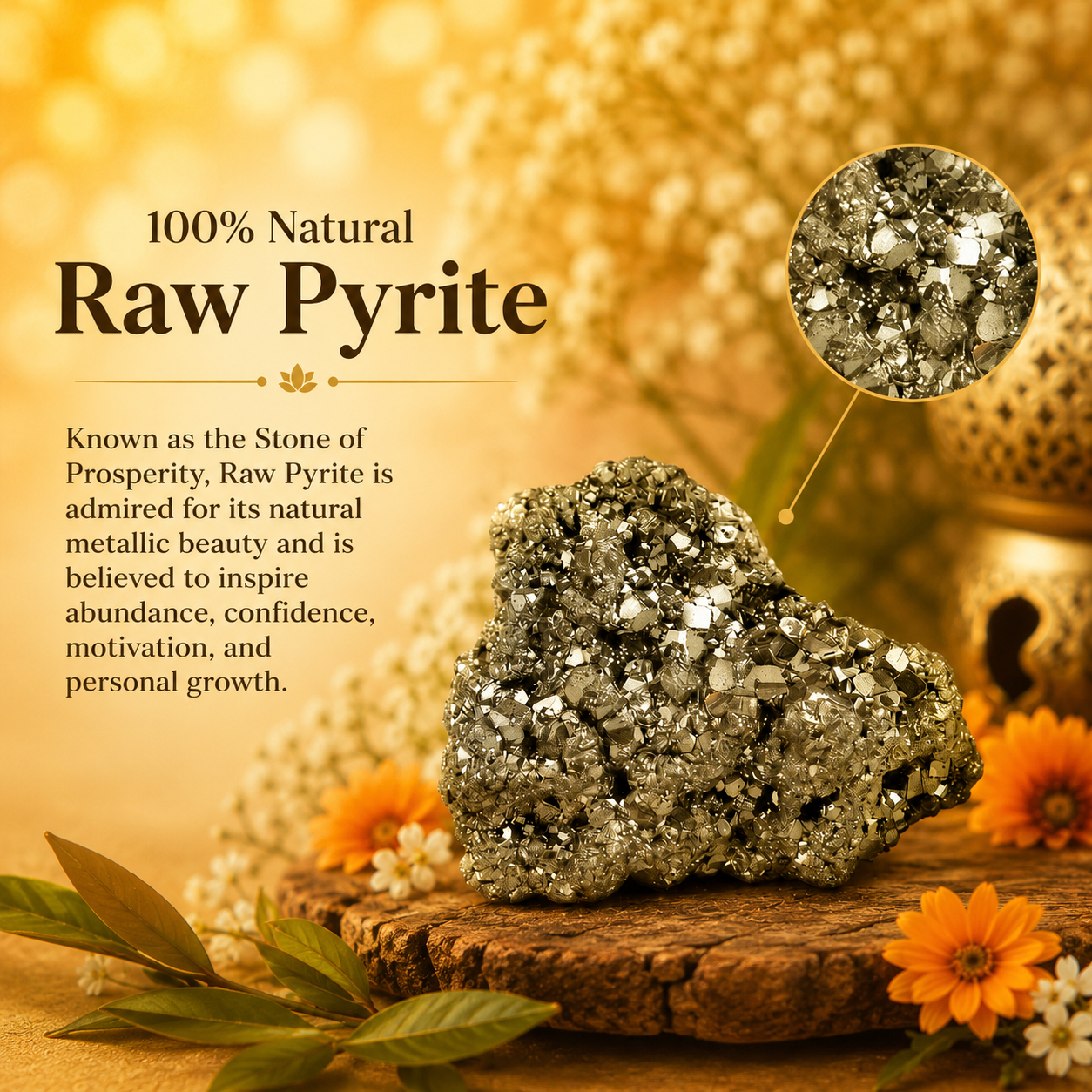Raw Pyrite Crystal - Image 1